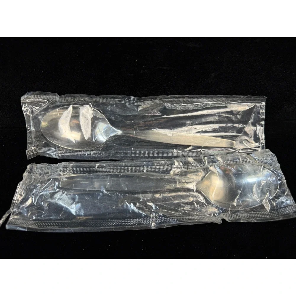 Oneida Community Stainless Steel Soup Spoons - Set of 2 Vintage Frost Fire - NEW